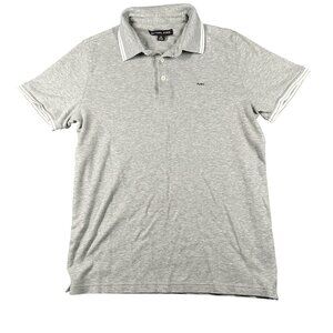 Michael Kors Polo Shirt Womens XS Gray Short Sleeve MK Logo Classic Casual‎ Golf